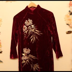 Vintage Women’s Small, Long, Red Dress